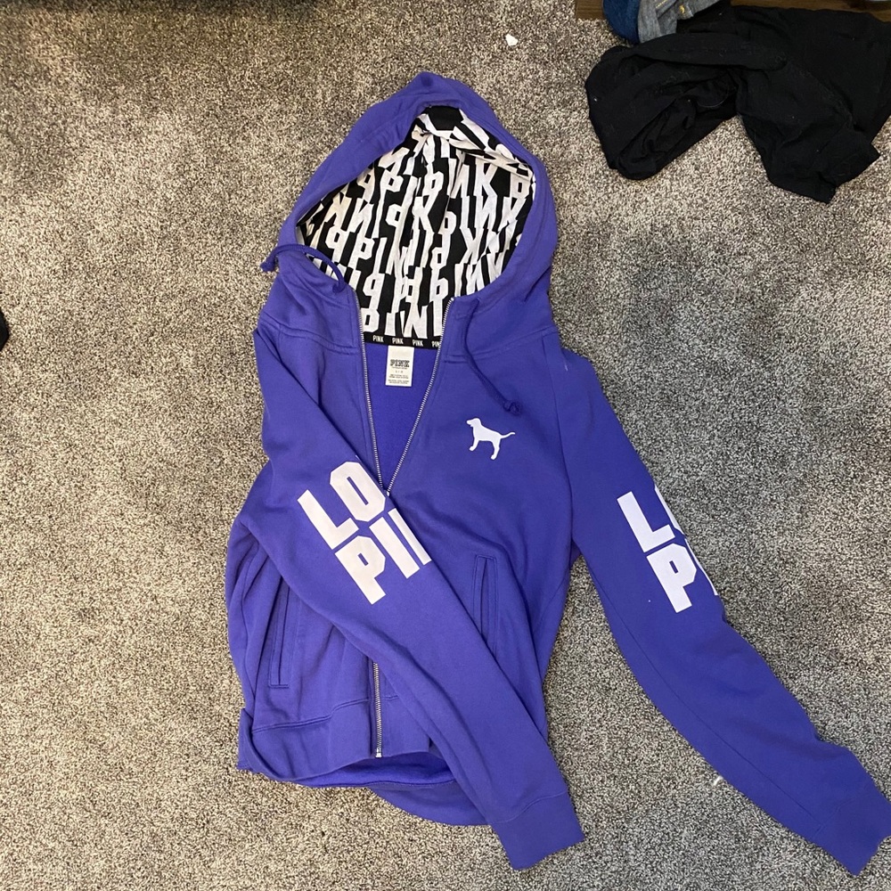 vs pink zip up